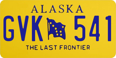 AK license plate GVK541