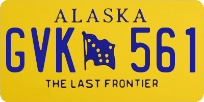 AK license plate GVK561