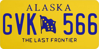 AK license plate GVK566