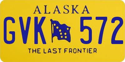 AK license plate GVK572