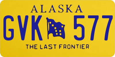 AK license plate GVK577