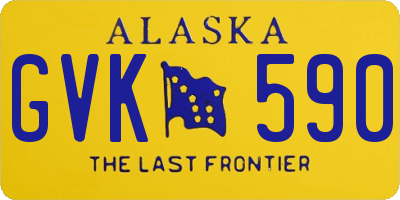 AK license plate GVK590