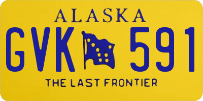 AK license plate GVK591