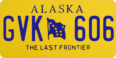 AK license plate GVK606