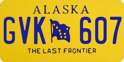 AK license plate GVK607