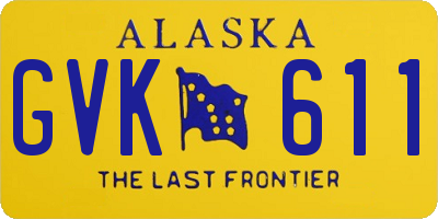 AK license plate GVK611