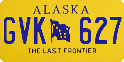 AK license plate GVK627