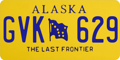 AK license plate GVK629