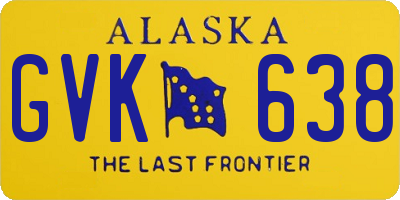 AK license plate GVK638