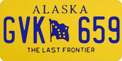 AK license plate GVK659