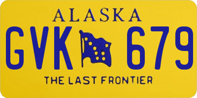 AK license plate GVK679