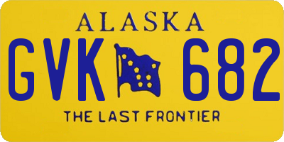 AK license plate GVK682