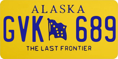 AK license plate GVK689