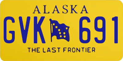 AK license plate GVK691