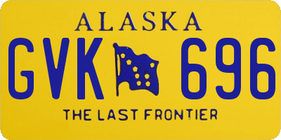 AK license plate GVK696
