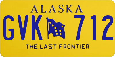 AK license plate GVK712