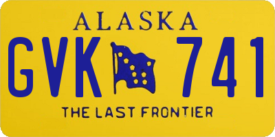 AK license plate GVK741