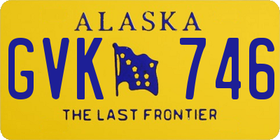 AK license plate GVK746