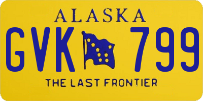 AK license plate GVK799