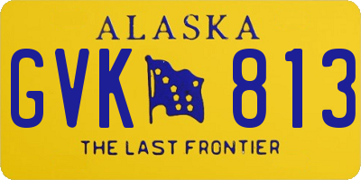 AK license plate GVK813