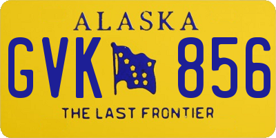 AK license plate GVK856