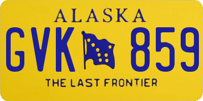 AK license plate GVK859