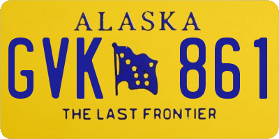 AK license plate GVK861