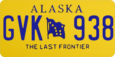 AK license plate GVK938
