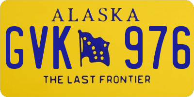 AK license plate GVK976