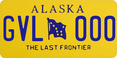 AK license plate GVL000
