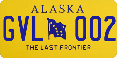 AK license plate GVL002