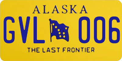 AK license plate GVL006