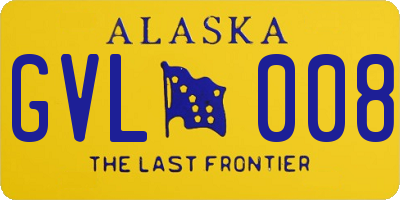 AK license plate GVL008