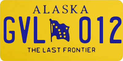 AK license plate GVL012