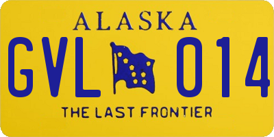 AK license plate GVL014