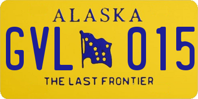 AK license plate GVL015