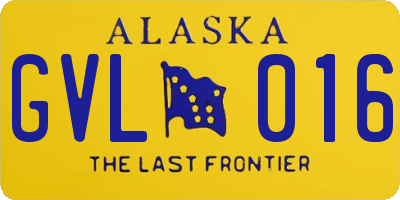 AK license plate GVL016