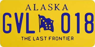 AK license plate GVL018