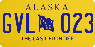 AK license plate GVL023