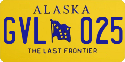 AK license plate GVL025