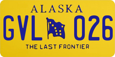 AK license plate GVL026