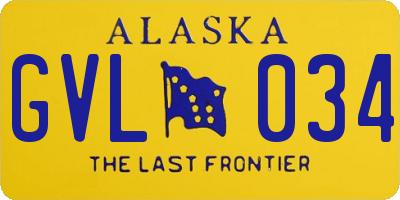 AK license plate GVL034