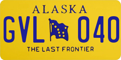 AK license plate GVL040