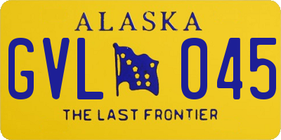 AK license plate GVL045