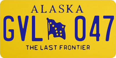 AK license plate GVL047