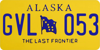 AK license plate GVL053