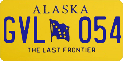 AK license plate GVL054