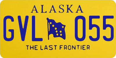 AK license plate GVL055