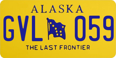 AK license plate GVL059