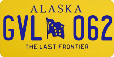 AK license plate GVL062
